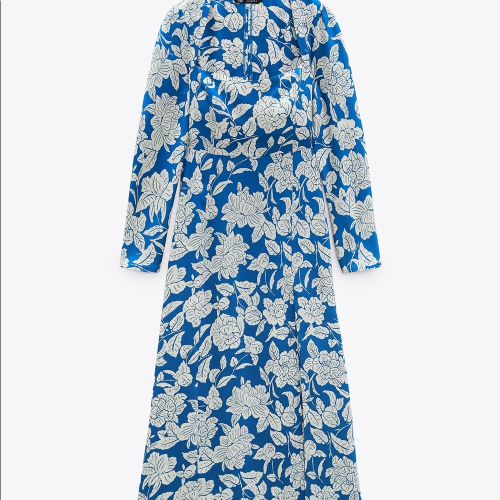 Never Worn Zara Floral Midi Dress